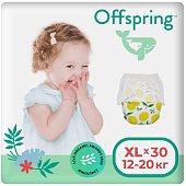 Offspring (Оффспринг) подгузники-трусики детские размер XL, 12-20 кг 30 шт лимоны, Fujian Blue Great Sanitary Articles Co., Ltd.